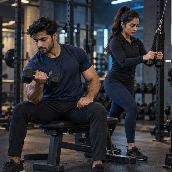 Athletes training in custom activewear
